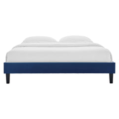 Reign Navy Performance Velvet King Platform Bed Frame - Ornate Home