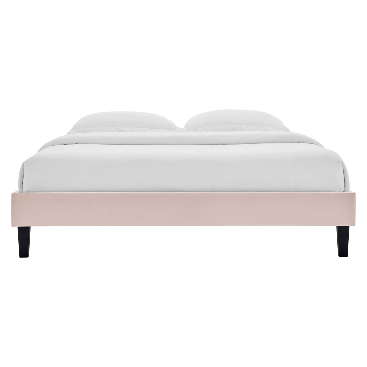 Reign Pink Performance Velvet Queen Platform Bed Frame - Ornate Home