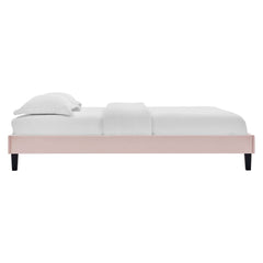 Reign Pink Performance Velvet Twin Platform Bed Frame - Ornate Home