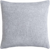 Reijo Silver&Blue Linen Look Accent Pillow - Ornate Home