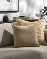 Reijo Tan Linen Look Accent Pillow - Ornate Home