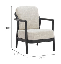 Rein Beige Outdoor Accent Chair - Ornate Home