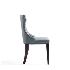 Reine Faux Leather Dining Chair in Pebble Grey (set of 2) - Ornate Home