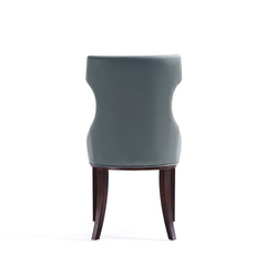 Reine Faux Leather Dining Chair in Pebble Grey (set of 2) - Ornate Home