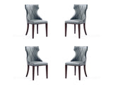 Reine Faux Leather Dining Chair in Pebble Grey (set of 4) - Ornate Home