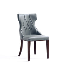 Reine Faux Leather Dining Chair in Pebble Grey (set of 4) - Ornate Home
