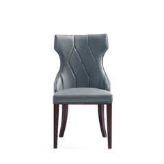 Reine Faux Leather Dining Chair in Pebble Grey (set of 4) - Ornate Home