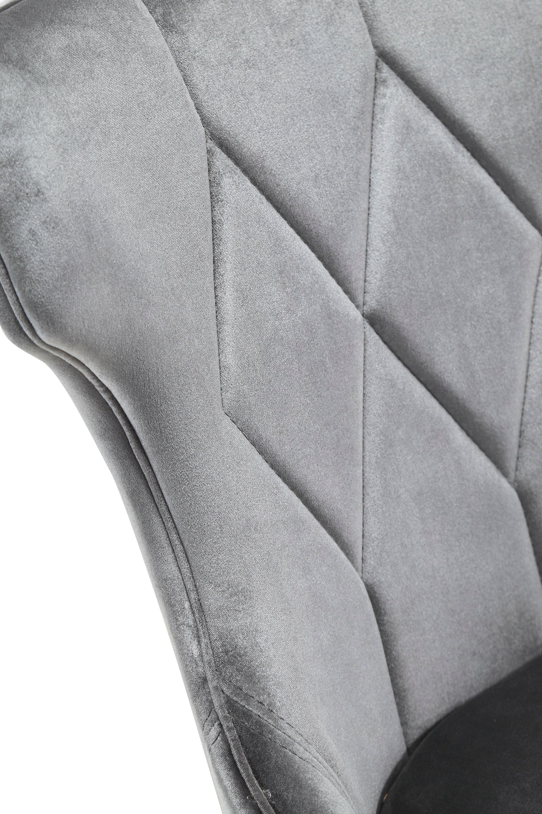 Reine Velvet Dining Chair (Set of Two) in Grey and Walnut - Ornate Home