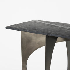 Reinhold Black Marble Top Iron Console Table - Ornate Home