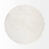 Reinhold White/Gold 49" Round Marble Top Metal Base Coffee Table - Ornate Home