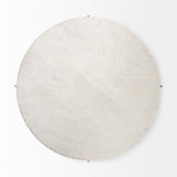 Reinhold White/Gold 49" Round Marble Top Metal Base Coffee Table - Ornate Home