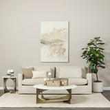 Reinhold White/Gold 49" Round Marble Top Metal Base Coffee Table - Ornate Home