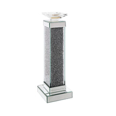Rekha Beveled Mirrored/Faux Diamonds Candle Holder (Set of 2) - Ornate Home
