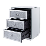 Rekha Mirrored & Faux Crystals Accent Table - Ornate Home