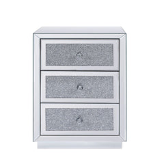 Rekha Mirrored & Faux Crystals Accent Table - Ornate Home
