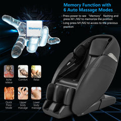 Relaxation 09 - Electric Zero Gravity Heated Massage Chair with SL Track - Ornate Home