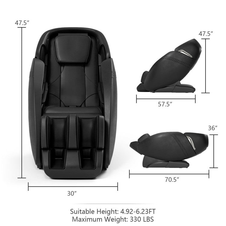 Relaxation 09 - Electric Zero Gravity Heated Massage Chair with SL Track - Ornate Home