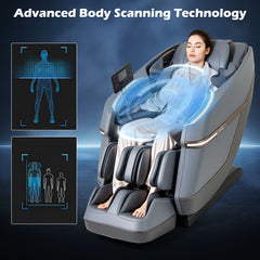 Relaxation 48 - Full Body Zero Gravity Massage Chair SL Track Recliner with Touch Screen - Ornate Home