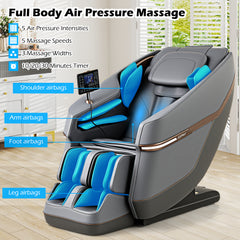 Relaxation 48 - Full Body Zero Gravity Massage Chair SL Track Recliner with Touch Screen - Ornate Home