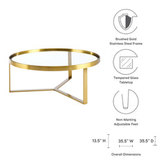 Relay Gold Coffee Table - Ornate Home