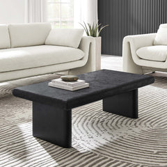 Relic Black Concrete Textured Coffee Table - Ornate Home