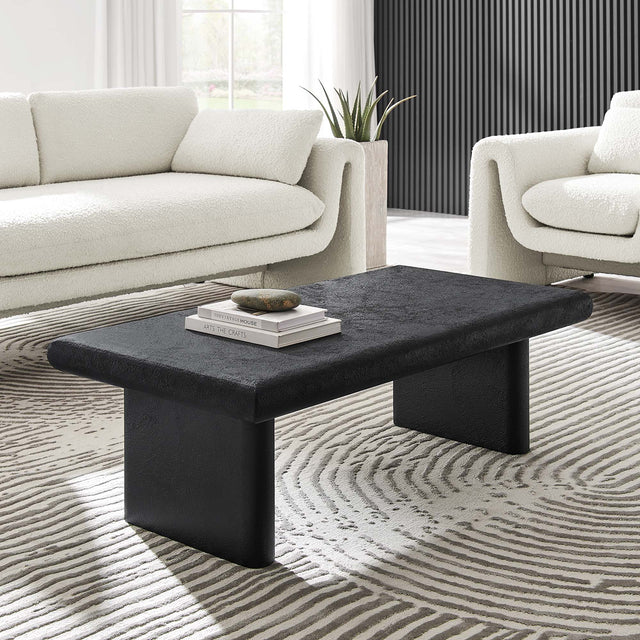 Relic Black Concrete Textured Coffee Table - Ornate Home