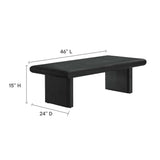 Relic Black Concrete Textured Coffee Table - Ornate Home