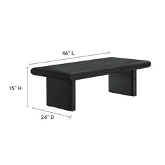 Relic Black Concrete Textured Coffee Table - Ornate Home