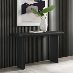 Relic Black Concrete Textured Console Table - Ornate Home