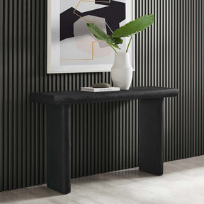 Relic Black Concrete Textured Console Table - Ornate Home