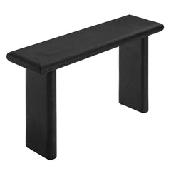 Relic Black Concrete Textured Console Table - Ornate Home