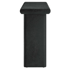 Relic Black Concrete Textured Console Table - Ornate Home