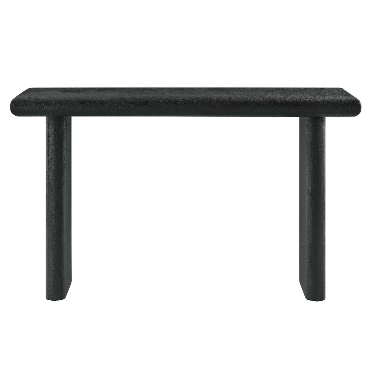 Relic Black Concrete Textured Console Table - Ornate Home