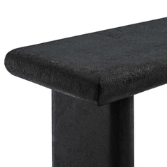 Relic Black Concrete Textured Console Table - Ornate Home