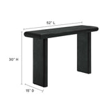 Relic Black Concrete Textured Console Table - Ornate Home