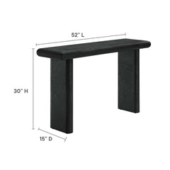 Relic Black Concrete Textured Console Table - Ornate Home