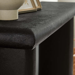 Relic Black Concrete Textured Console Table - Ornate Home
