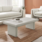 Relic White Concrete Textured Coffee Table - Ornate Home