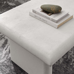 Relic White Concrete Textured Coffee Table - Ornate Home