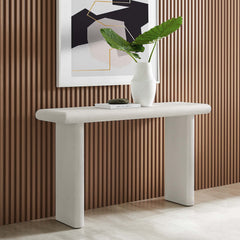 Relic White Concrete Textured Console Table - Ornate Home