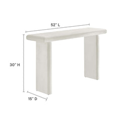 Relic White Concrete Textured Console Table - Ornate Home