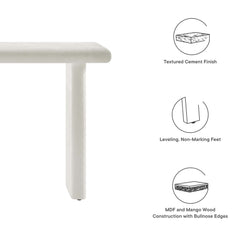 Relic White Concrete Textured Console Table - Ornate Home