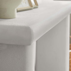 Relic White Concrete Textured Console Table - Ornate Home