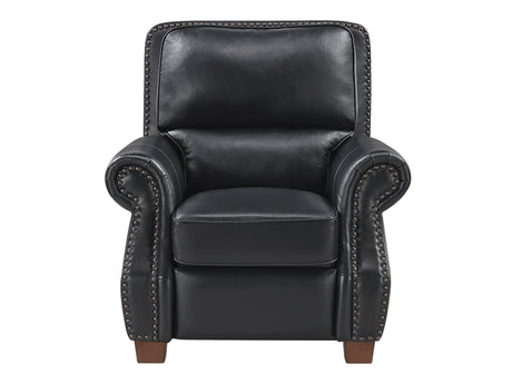 Remington Black Push Back Reclining Chair - Ornate Home