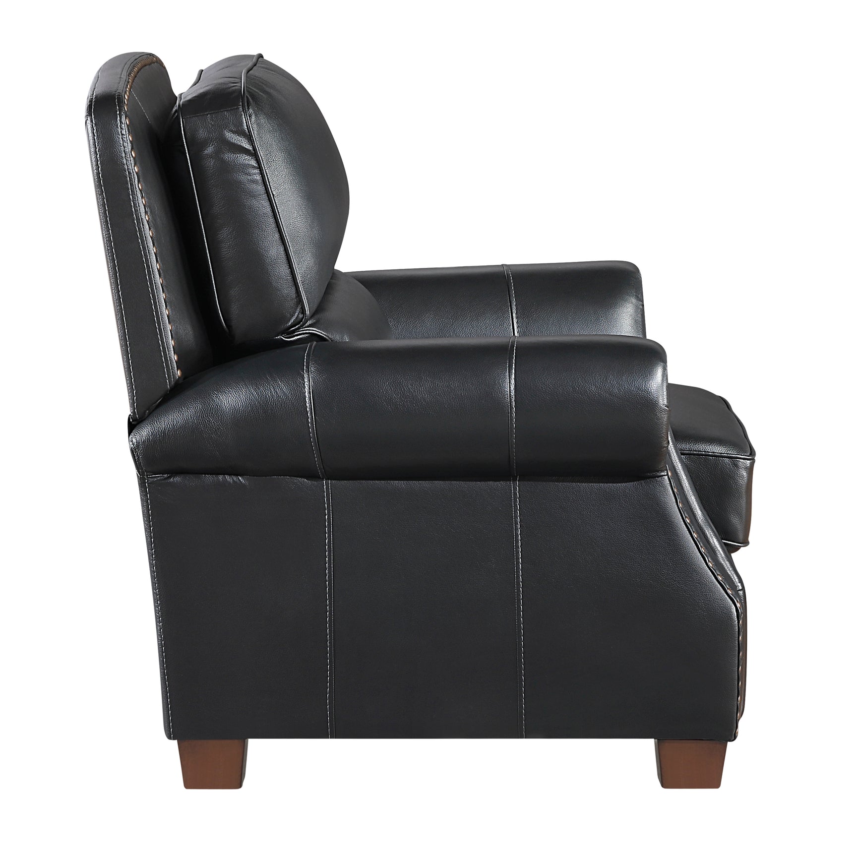 Remington Black Push Back Reclining Chair - Ornate Home