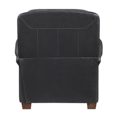 Remington Black Push Back Reclining Chair - Ornate Home