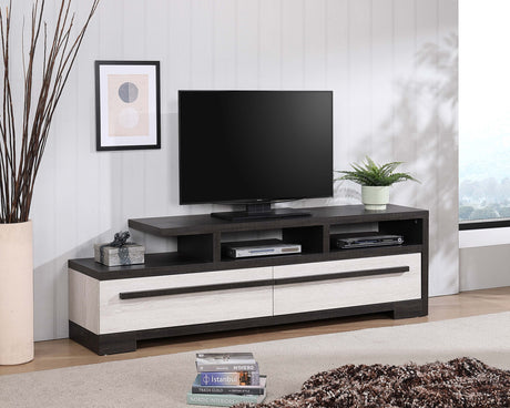 Remington Black/White 72" TV Stand - Ornate Home