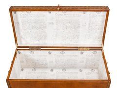 Remington Brown Leather Box On Stand - Ornate Home