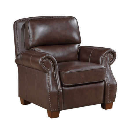 Remington Brown Push Back Reclining Chair - Ornate Home
