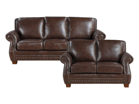 Remington Brown Sofa and Loveseat - Ornate Home